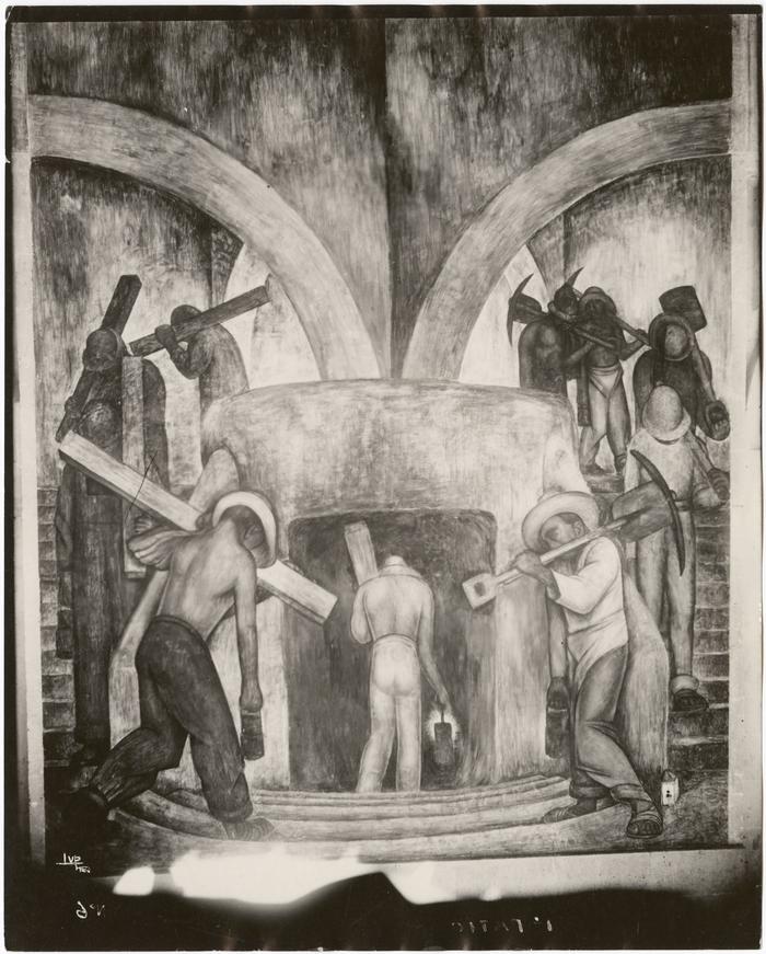 Mineros bajando al trabajo