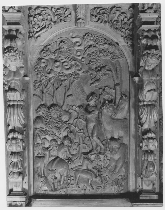 Sillería de San Agustín, Relieve del Génesis 2:8
