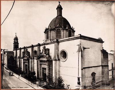 Iglesia de Jesús María de México. Vista exterior.