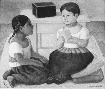 Niña con niñerita indígena (Picos con la hija de su niñera)