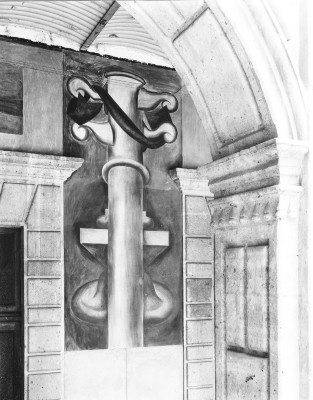 Columna rematada con cordel, Antiguo Colegio de San Ildefonso