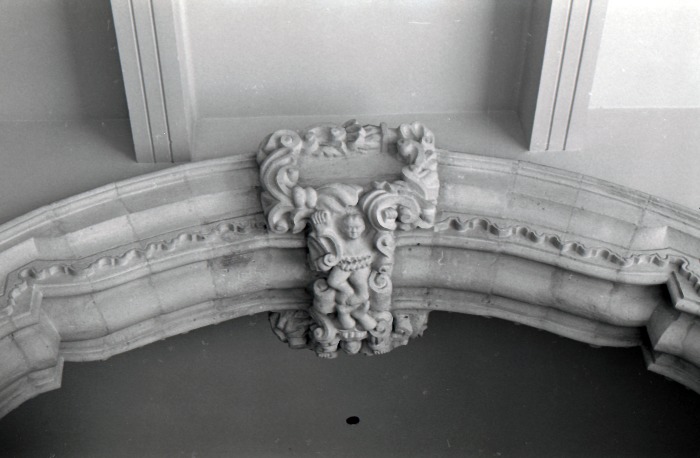 Casa del Mayorazgo de Rincón Gallardo. Clave de uno de los arcos